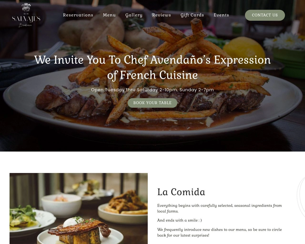 Resturant website